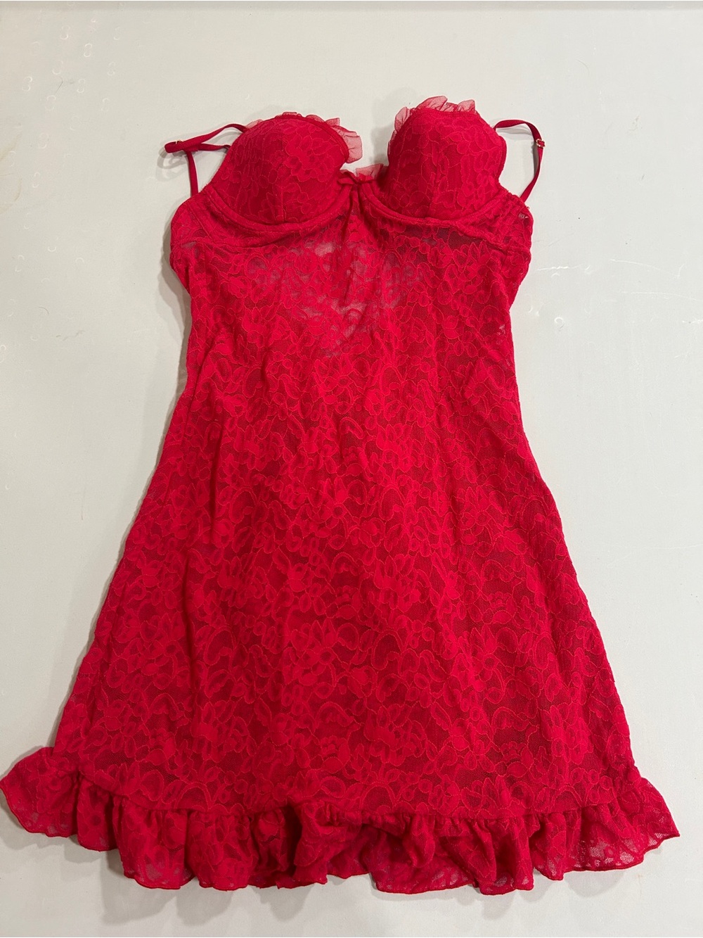 Victoria’s Secret Red Lace Chemise
